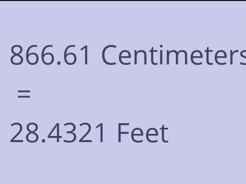 866.61 CM TO FEET