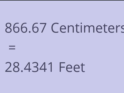 866.67 CM TO FEET