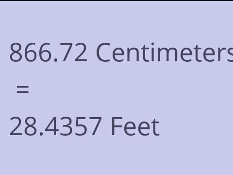 866.72 CM TO FEET