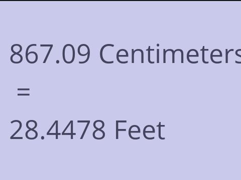 867.09 CM TO FEET