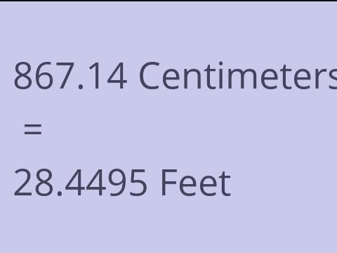 867.14 CM TO FEET