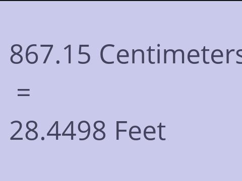 867.15 CM TO FEET