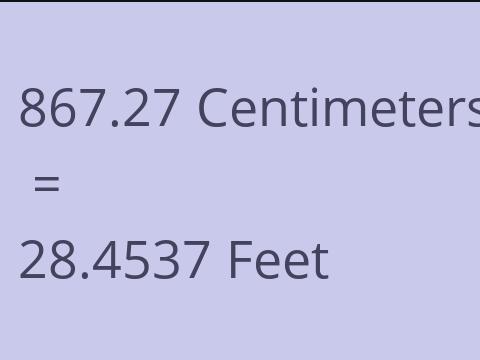 867.27 CM TO FEET