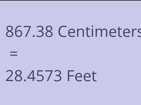 867.38 CM TO FEET