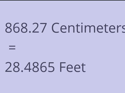 868.27 CM TO FEET