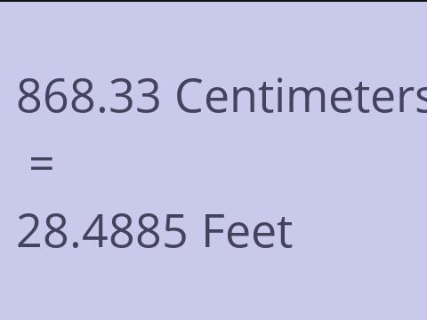 868.33 CM TO FEET