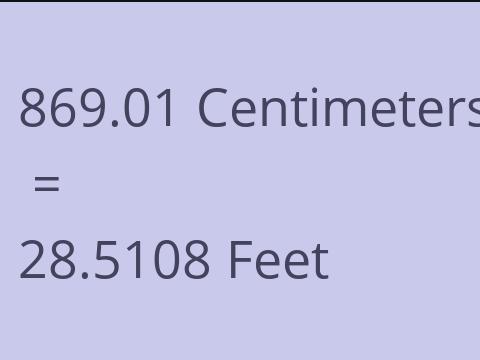 869.01 CM TO FEET