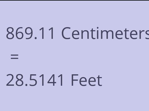 869.11 CM TO FEET