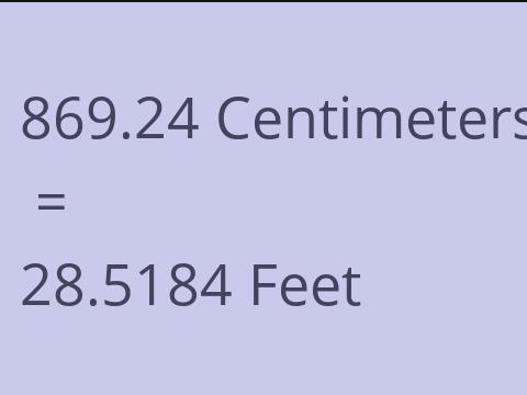 869.24 CM TO FEET