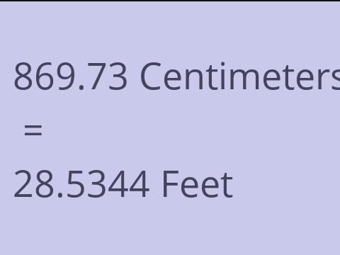 869.73 CM TO FEET