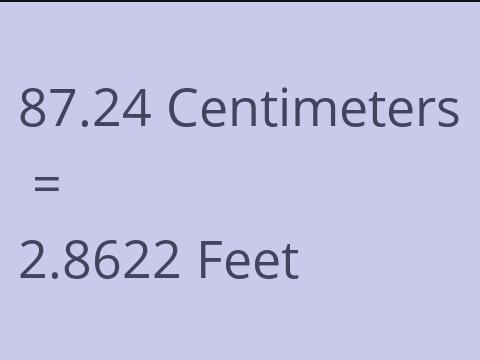 87.24 CM TO FEET