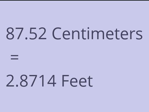 87.52 CM TO FEET