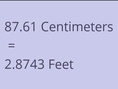 87.61 CM TO FEET