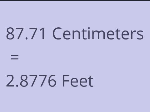 87.71 CM TO FEET