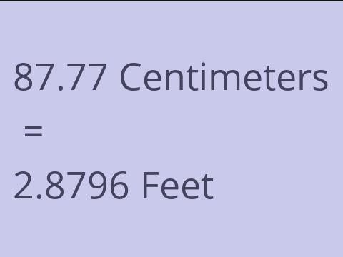 87.77 CM TO FEET