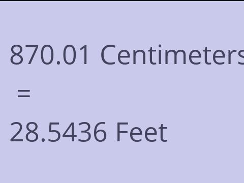 870.01 CM TO FEET