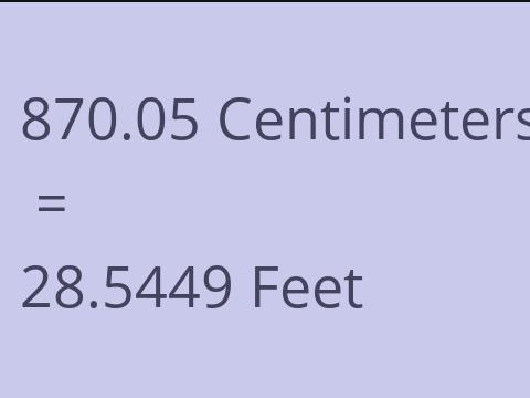 870.05 CM TO FEET