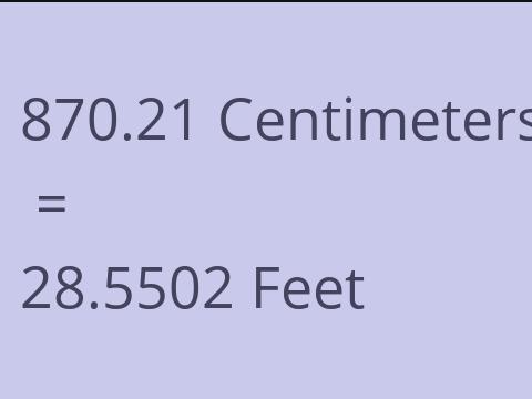 870.21 CM TO FEET