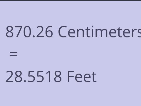 870.26 CM TO FEET