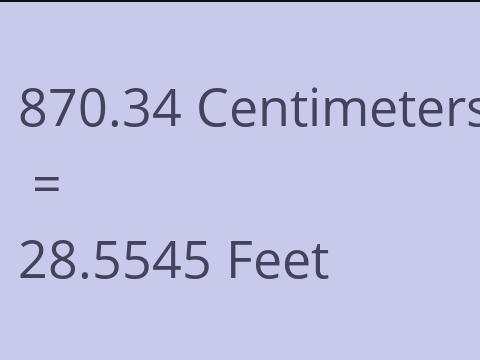 870.34 CM TO FEET