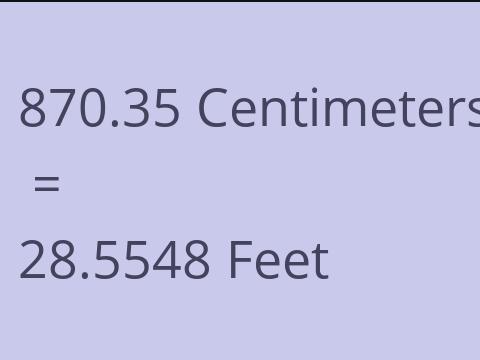 870.35 CM TO FEET