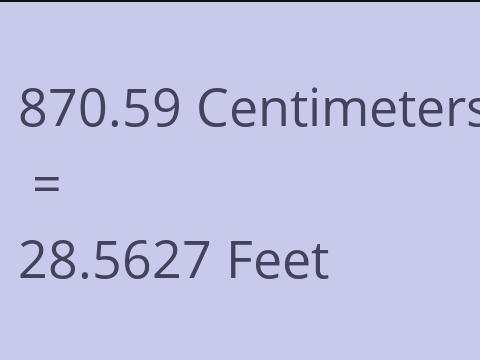 870.59 CM TO FEET