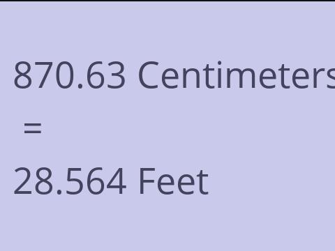 870.63 CM TO FEET