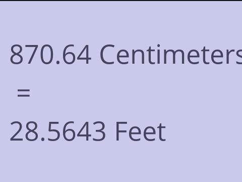 870.64 CM TO FEET