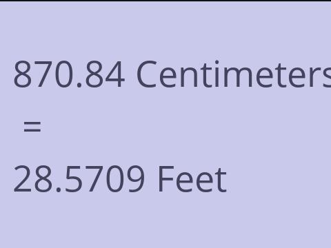 870.84 CM TO FEET