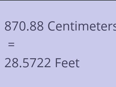 870.88 CM TO FEET