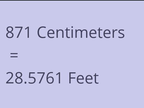 871 CM TO FEET