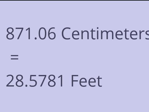 871.06 CM TO FEET