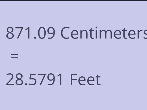 871.09 CM TO FEET