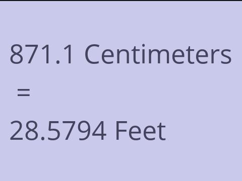 871.1 CM TO FEET