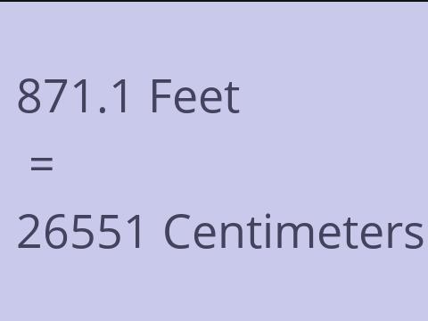 871.1 FEET TO CM