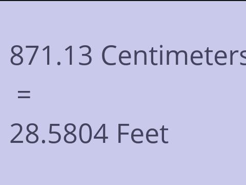 871.13 CM TO FEET