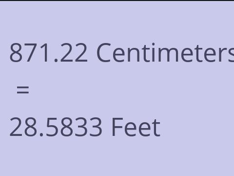 871.22 CM TO FEET