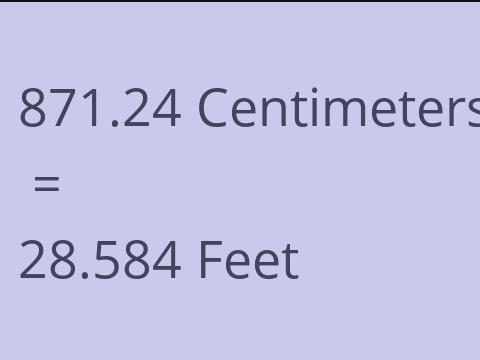 871.24 CM TO FEET