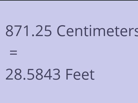 871.25 CM TO FEET