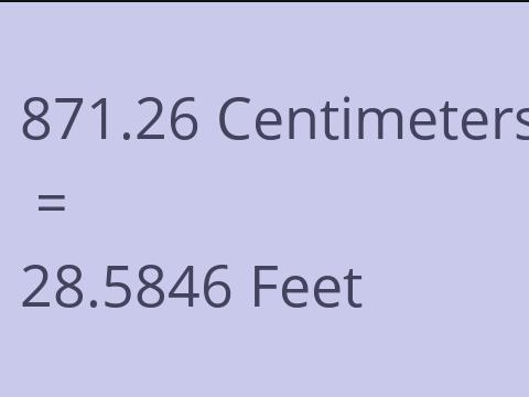 871.26 CM TO FEET