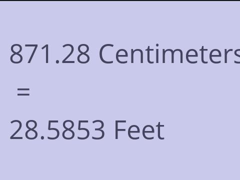 871.28 CM TO FEET