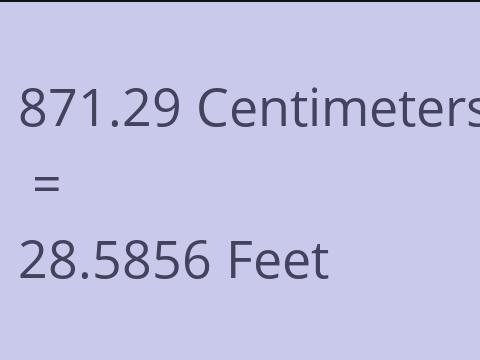 871.29 CM TO FEET