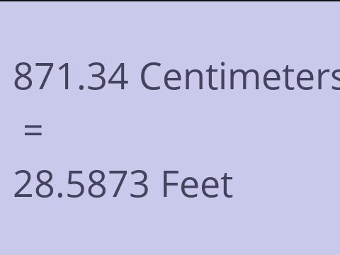 871.34 CM TO FEET