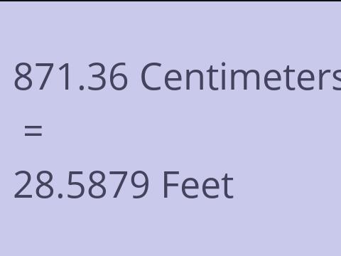 871.36 CM TO FEET