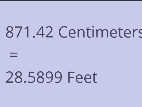 871.42 CM TO FEET