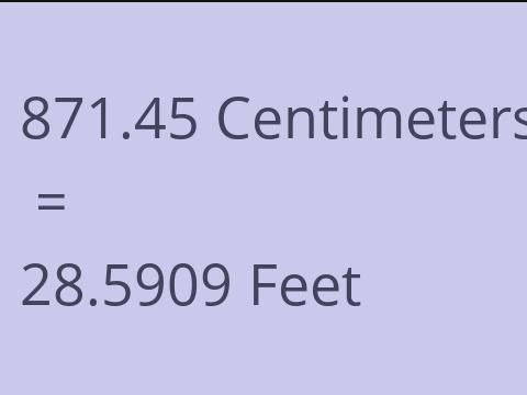 871.45 CM TO FEET