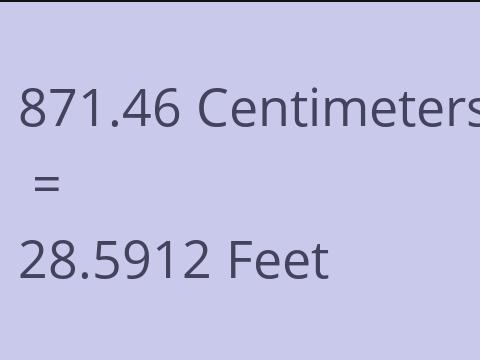 871.46 CM TO FEET