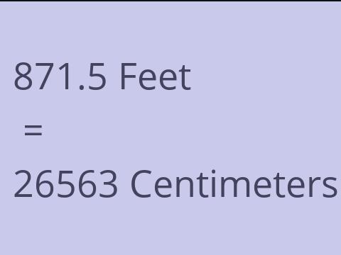 871.5 FEET TO CM