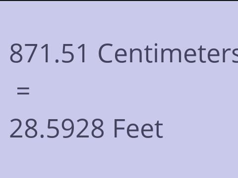 871.51 CM TO FEET