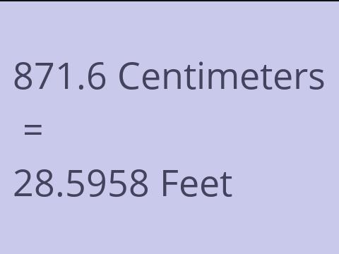 871.6 CM TO FEET